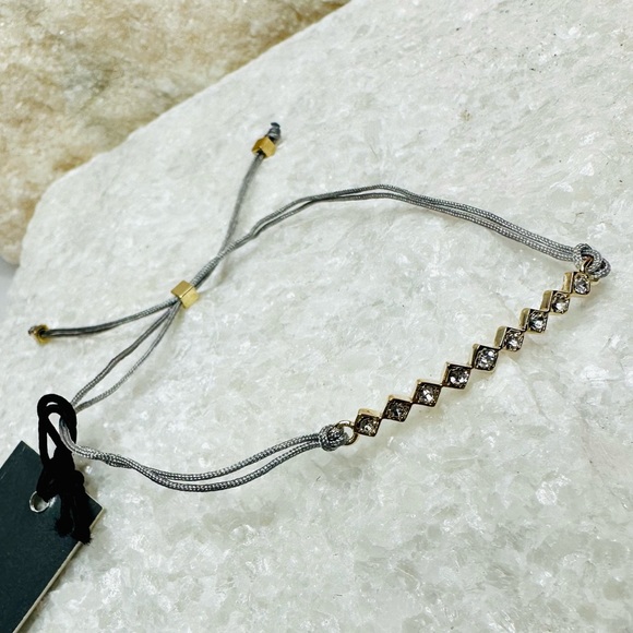 NEW! Jules Smith Delicate Gray Pavé Double-Strand Cord Bracelet - Picture 13 of 17